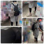 (No link) 逆さ撮り 3人 レンギス女子だけ撮って、パンツ透けさせてみた！