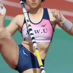 (No link) ショートヘアJD棒高跳選手の試技をスーパースローにしたらいろんなものが見えてきた！